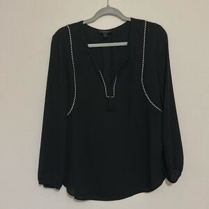 J.Crew Black Blouse with tassel
